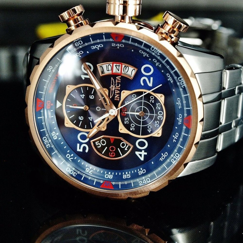 Invicta Rose Gold 18k Plated Men's Watch w/ box